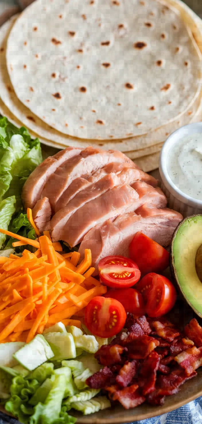 Ingredients photo for Chicken Ranch Wrap Recipe