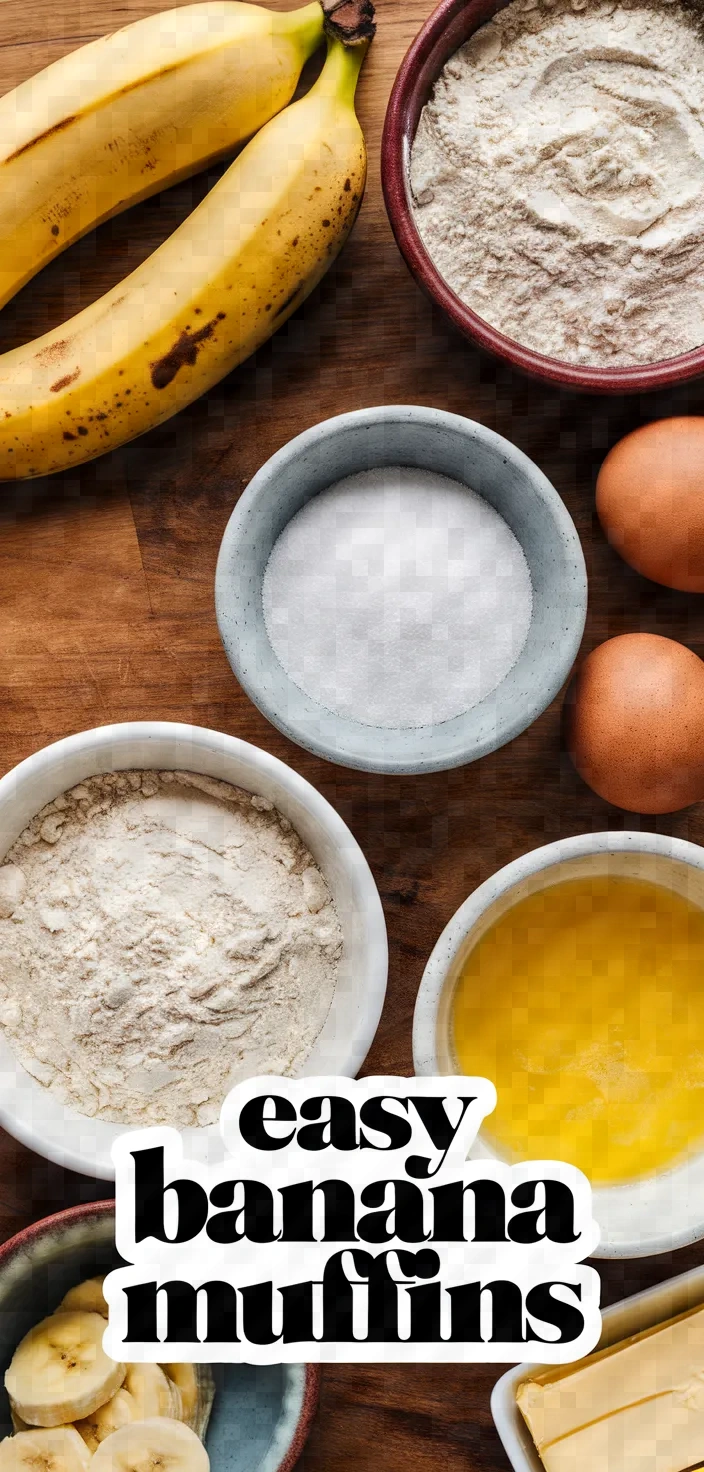 A photo of Easy Banana Muffins Recipe