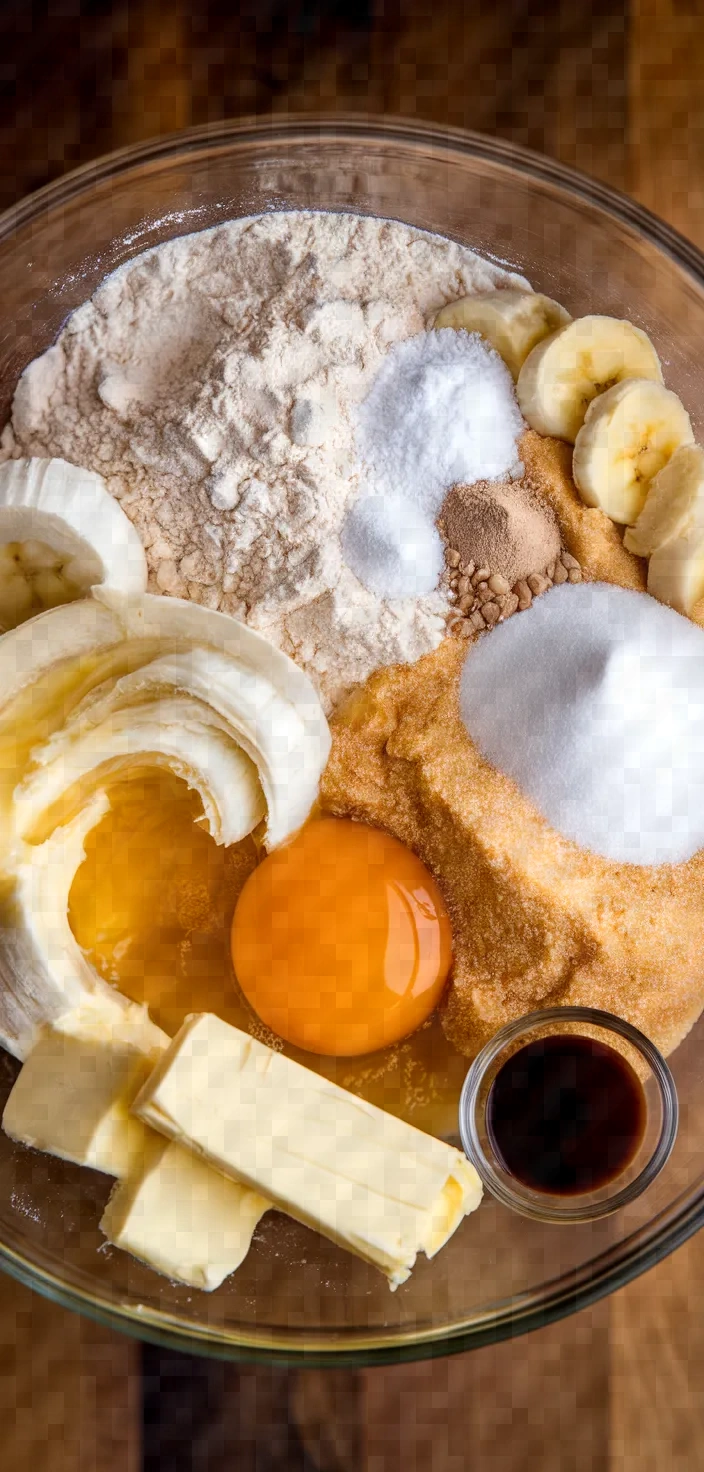 Ingredients photo for Easy Banana Muffins Recipe