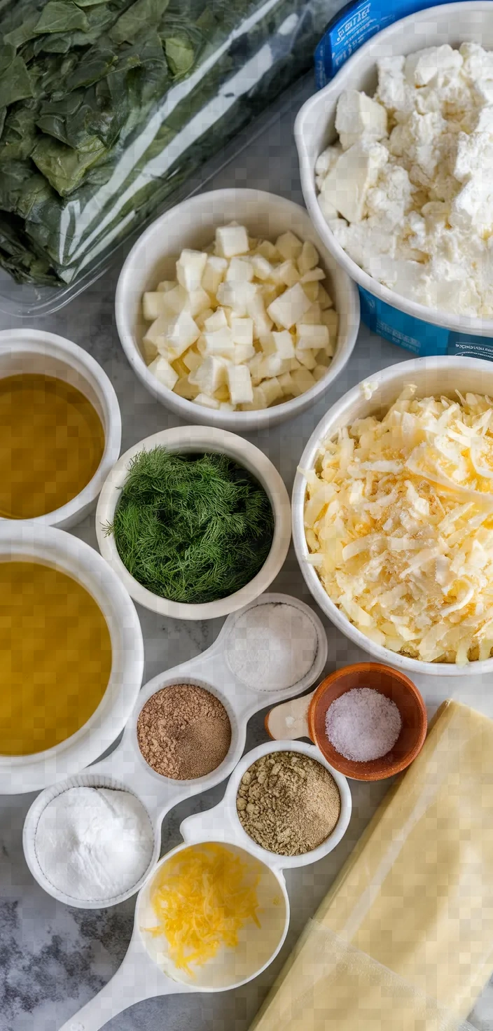 Ingredients photo for Greek Spanakopita Recipe Greek Spinach Pie