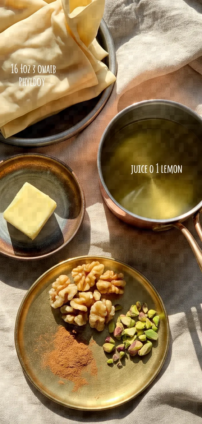 Ingredients photo for Homemade Baklava Recipe