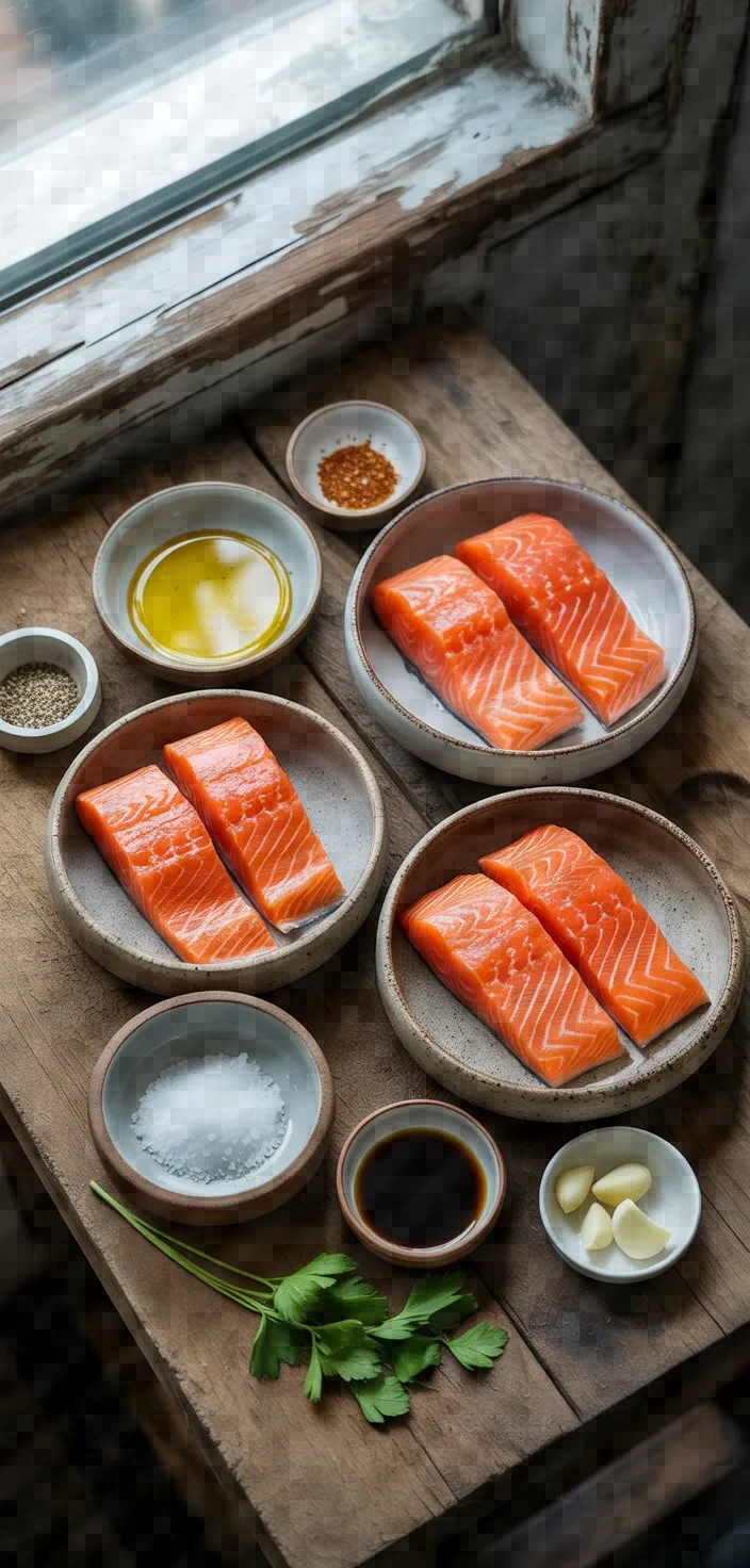 Ingredients photo for Honey Garlic Salmon Recipe