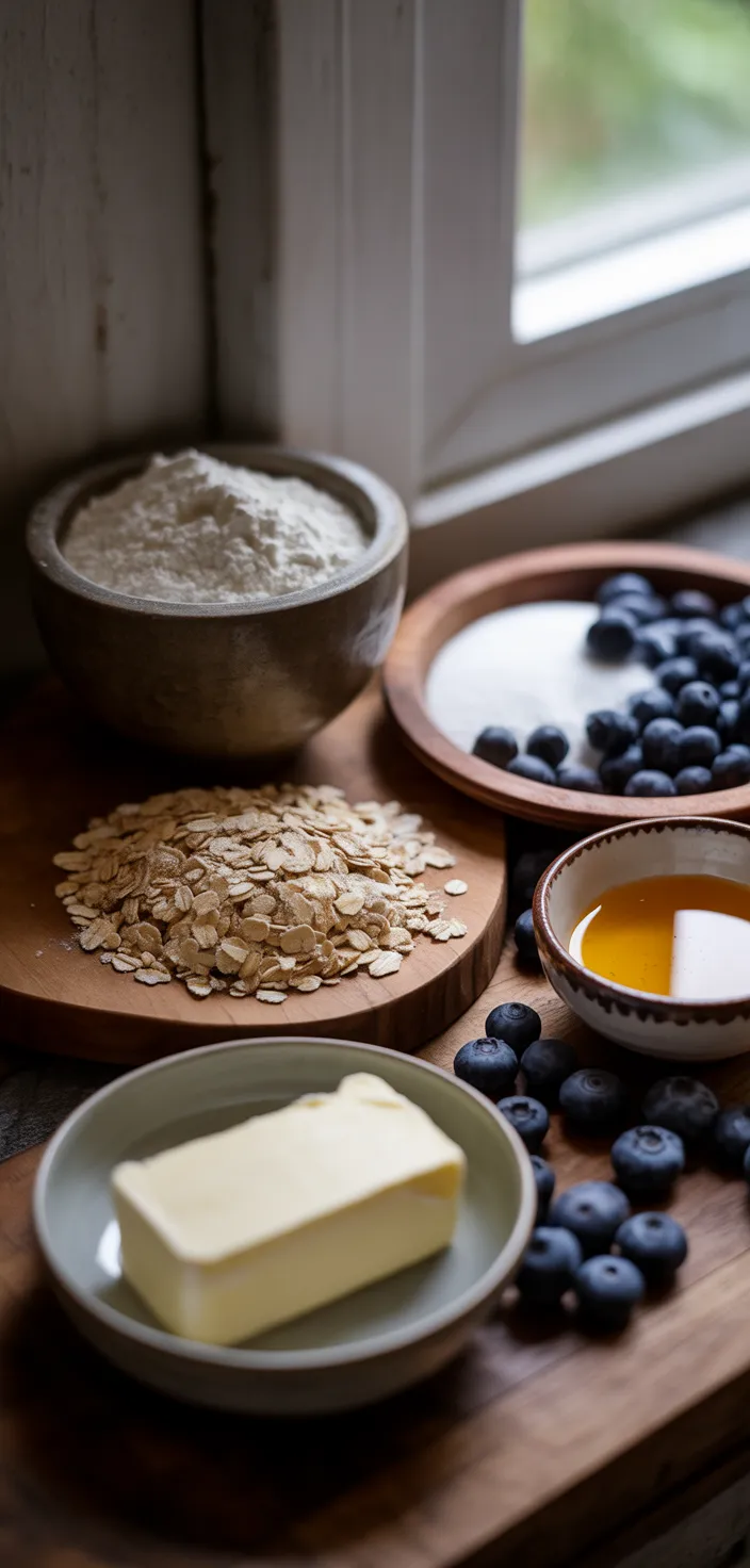 Ingredients photo for Blueberry Cream Cheese Bars Recipe