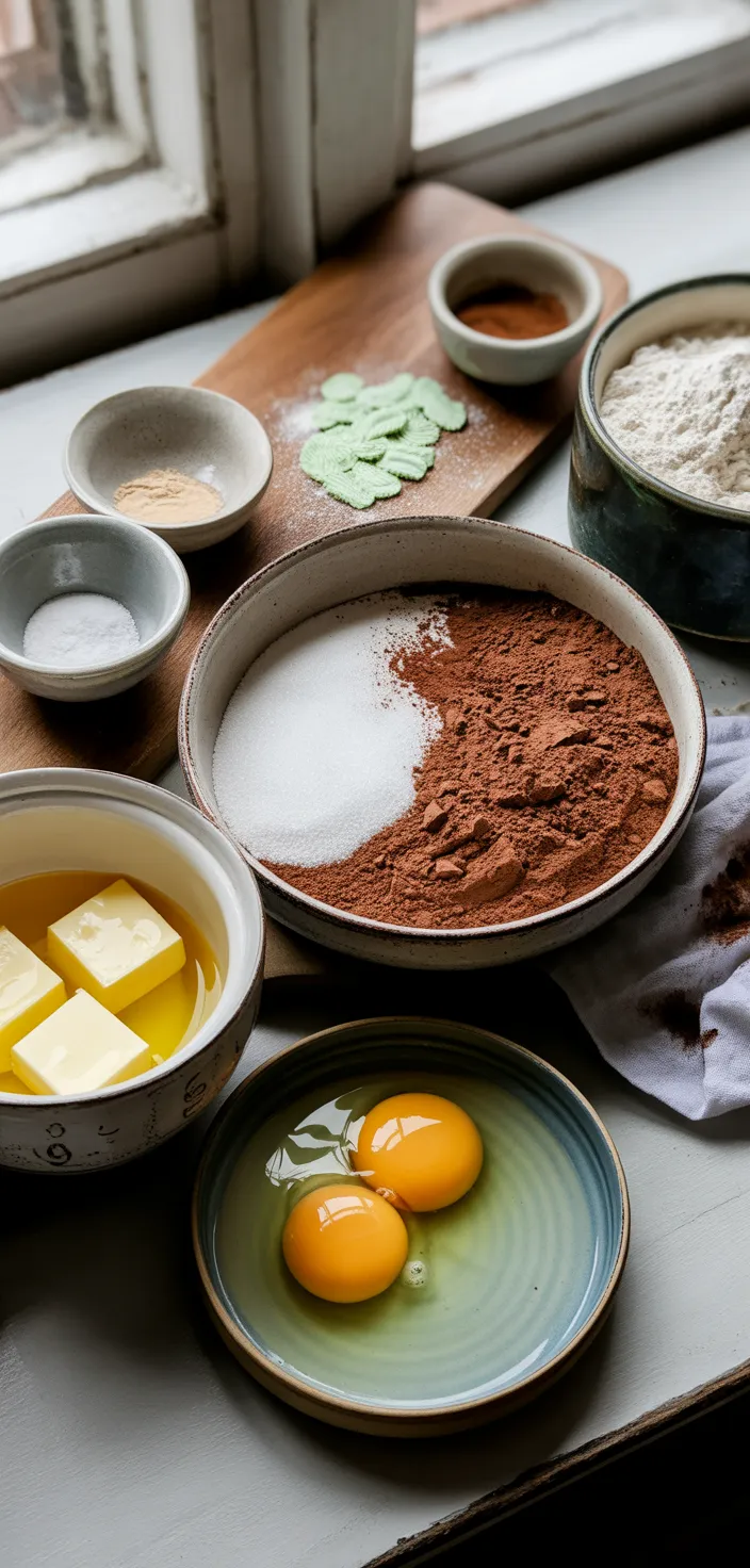 Ingredients photo for Chocolate Mint Brownies Recipe