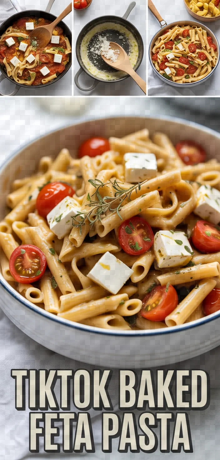 A photo of Baked Feta Pasta Viral Tiktok Pasta Recipe