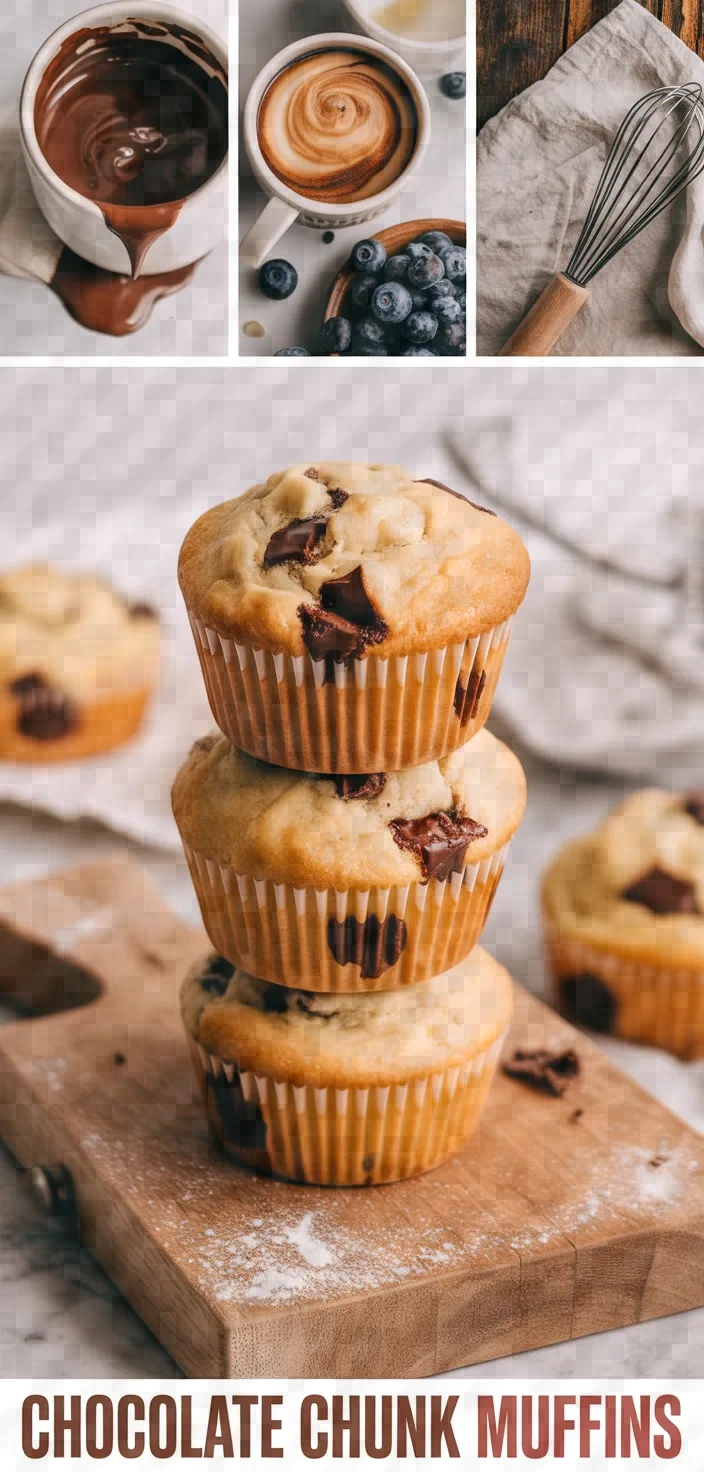A photo of Bakery Style Chocolate Chunk Muffins Recipe
