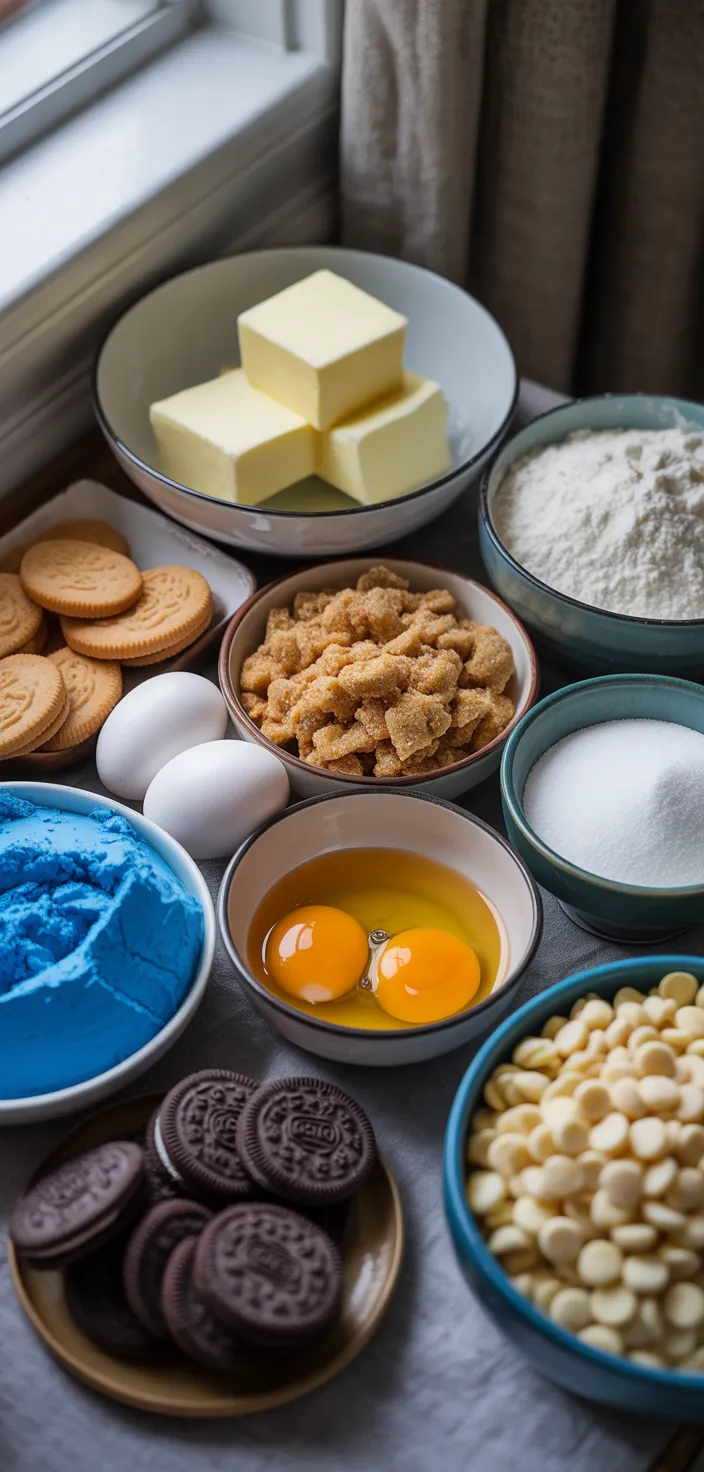 Ingredients photo for Cookie Monster Cookies Recipe