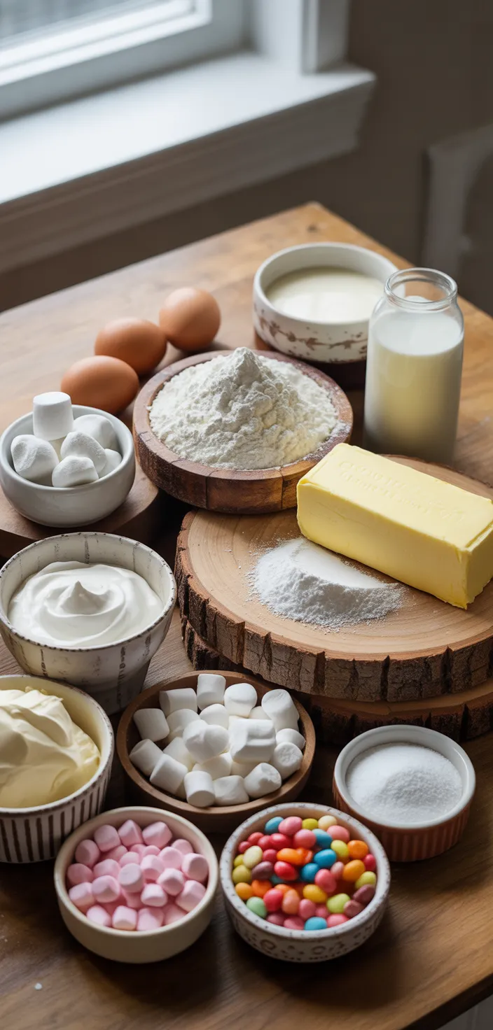 Ingredients photo for Happy Bunny Cupcakes Recipe