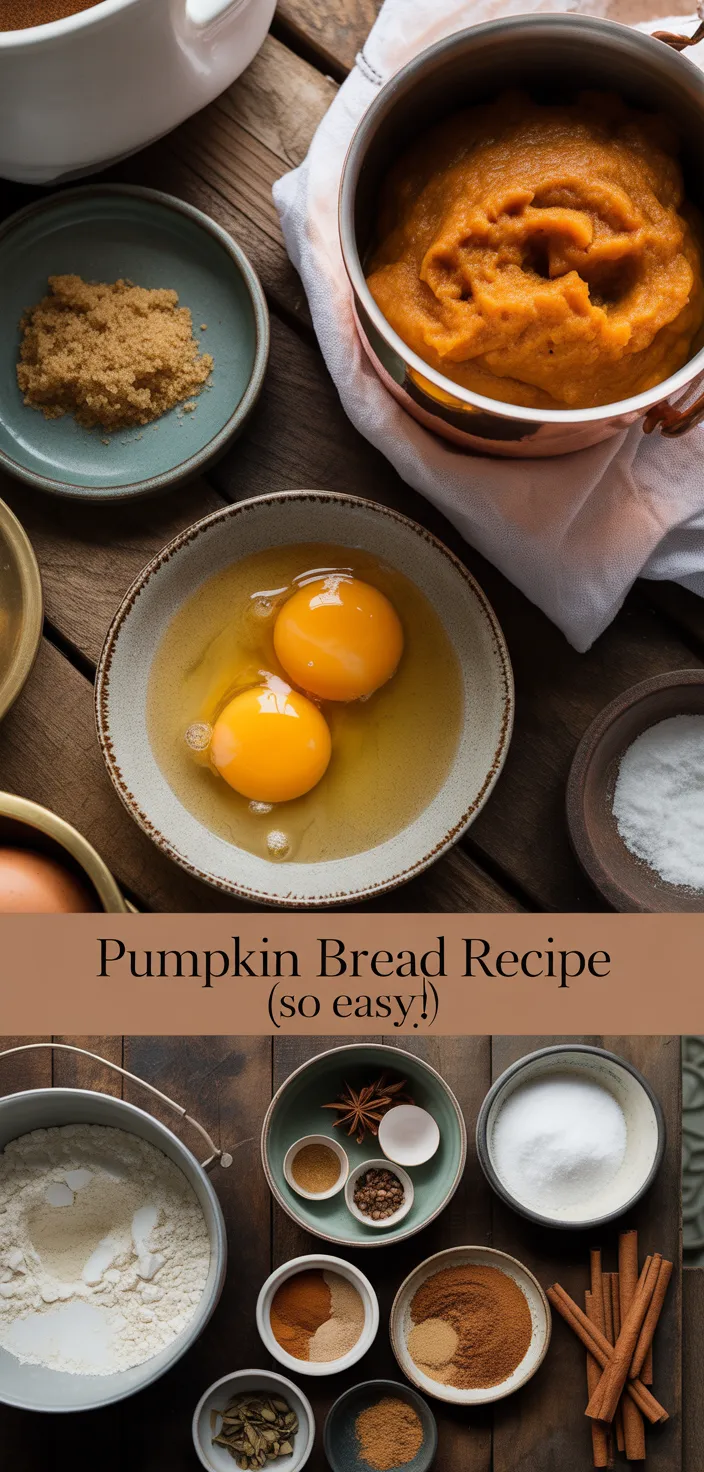 Ingredients photo for Pumpkin Bread Recipe (So Easy!)