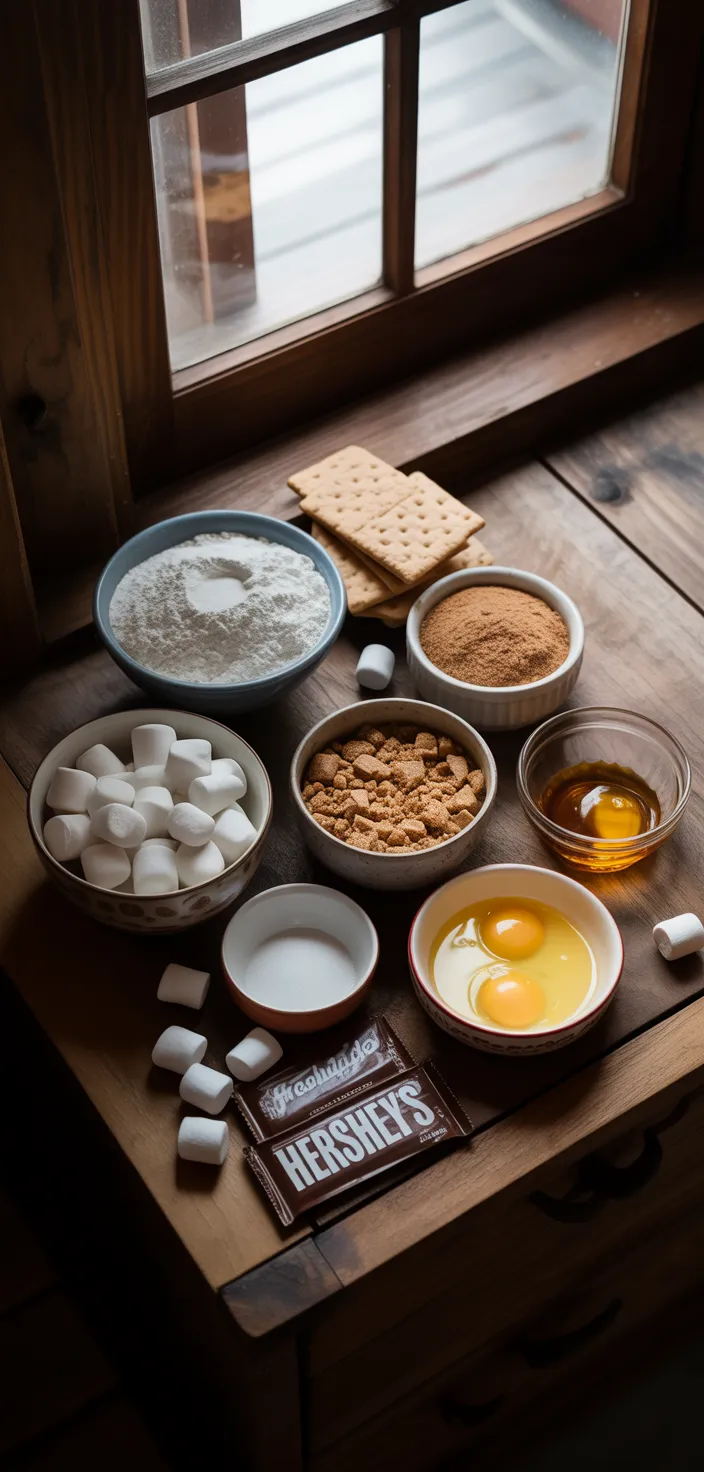 Ingredients photo for S'mores Cookie Bars Recipe