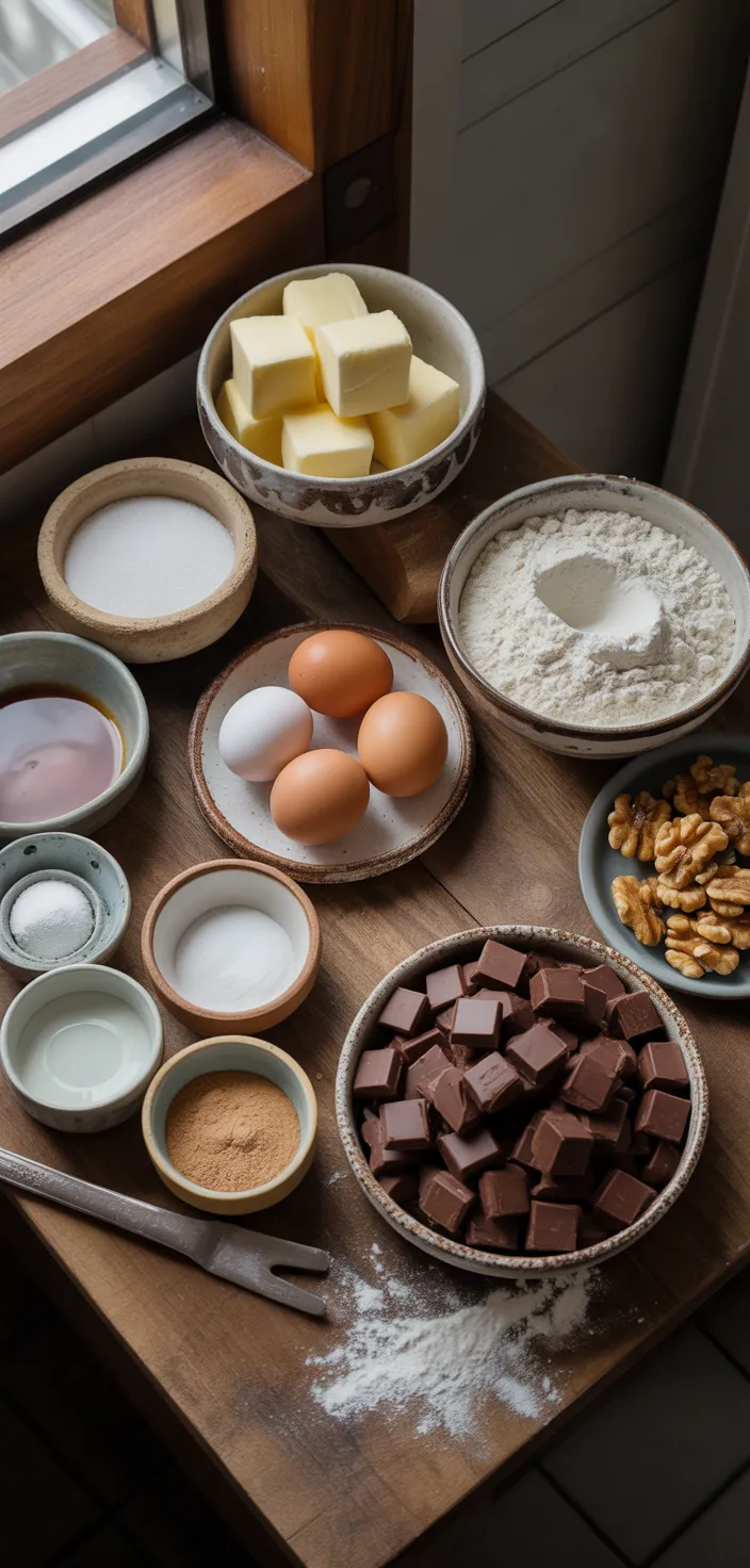 Ingredients photo for Authentic Levain Bakery Chocolate Chip Walnut Cookies Recipe