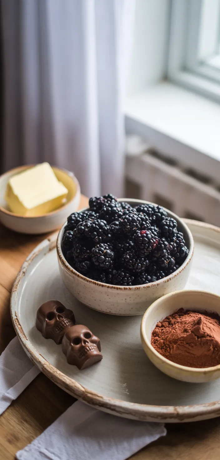 Ingredients photo for Black Velvet Halloween Cake Recipe