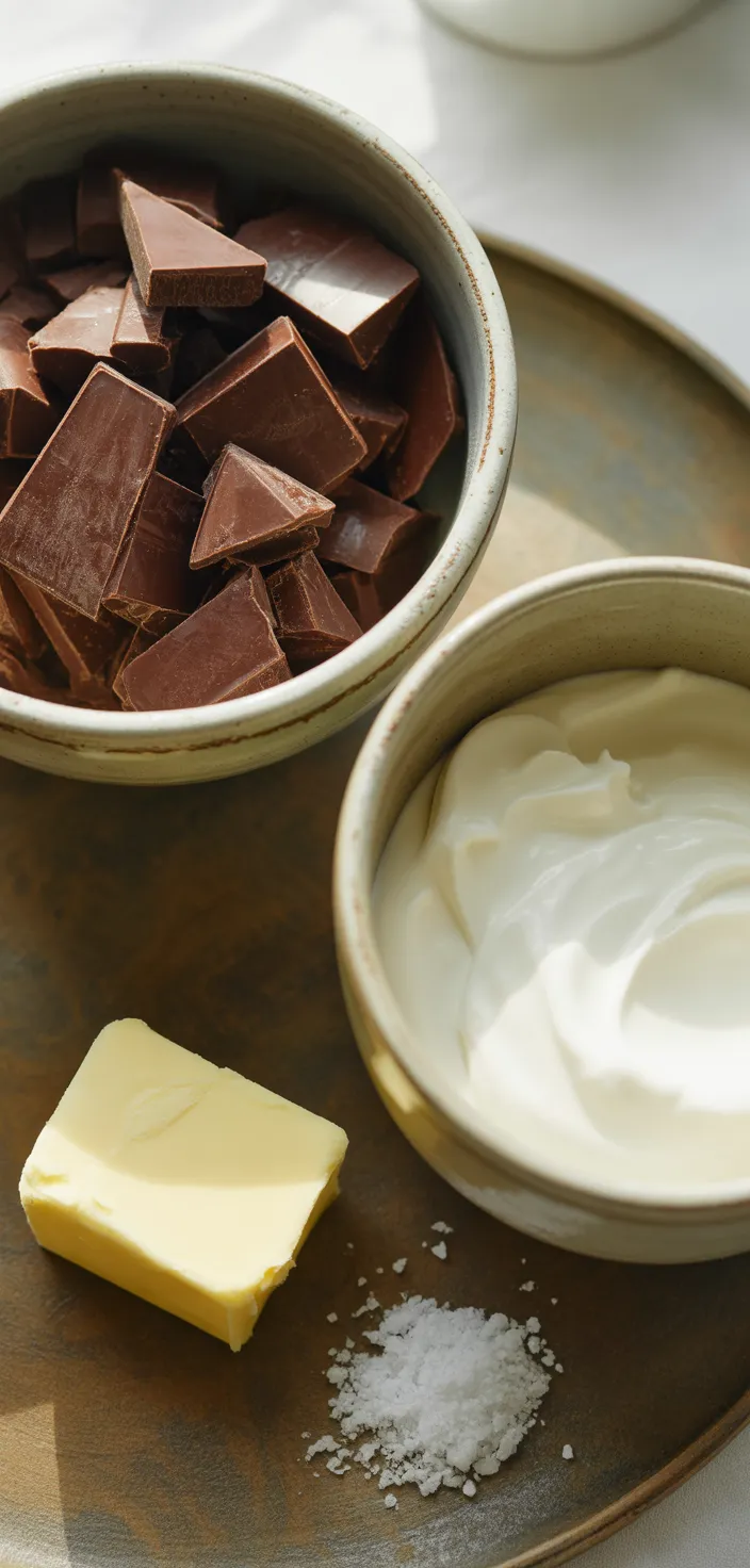 Ingredients photo for Foolproof Chocolate Drip Recipe 