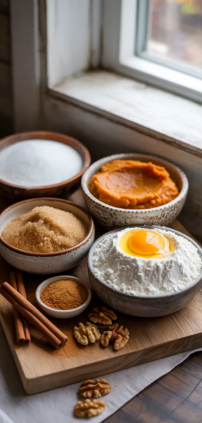 Ingredients photo for Moist Pumpkin Bread Recipe