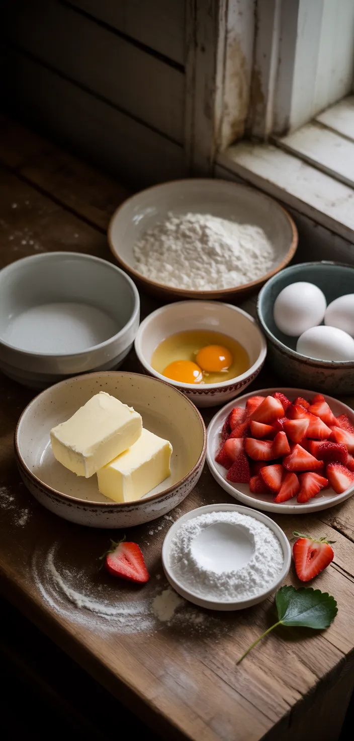 Ingredients photo for Strawberry Shortcake Cookies Recipe