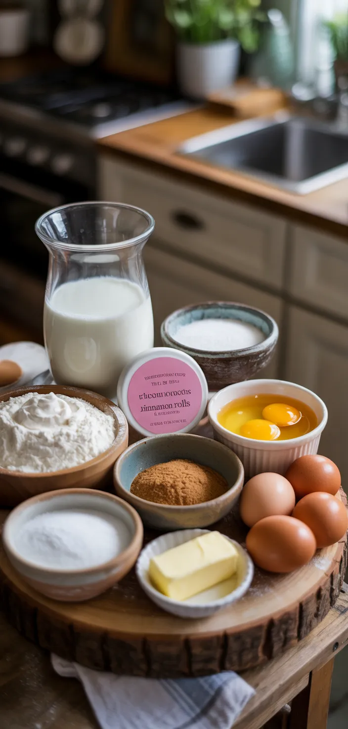 Ingredients photo for The Best Homemade Cinnamon Rolls Recipe