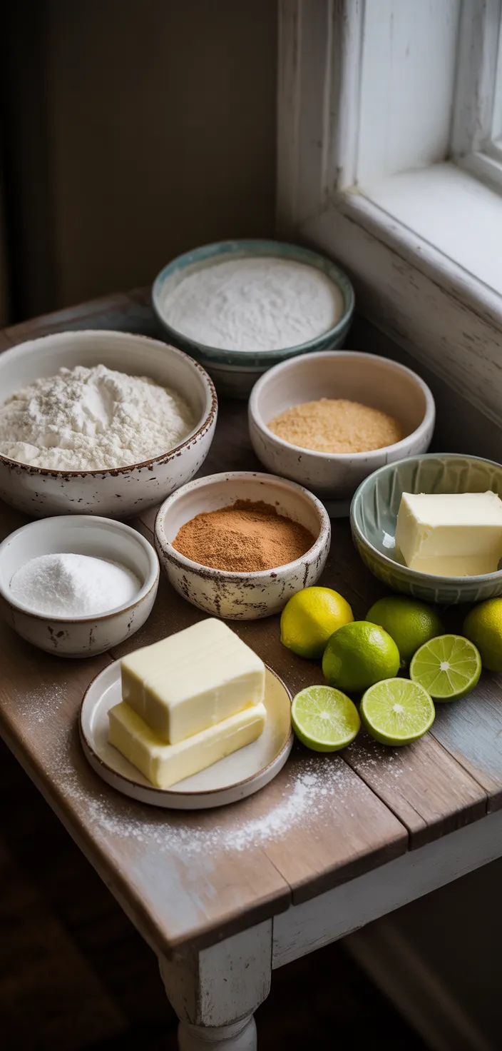 Ingredients photo for Trisha Yearwood's KeyLime Cake Recipe