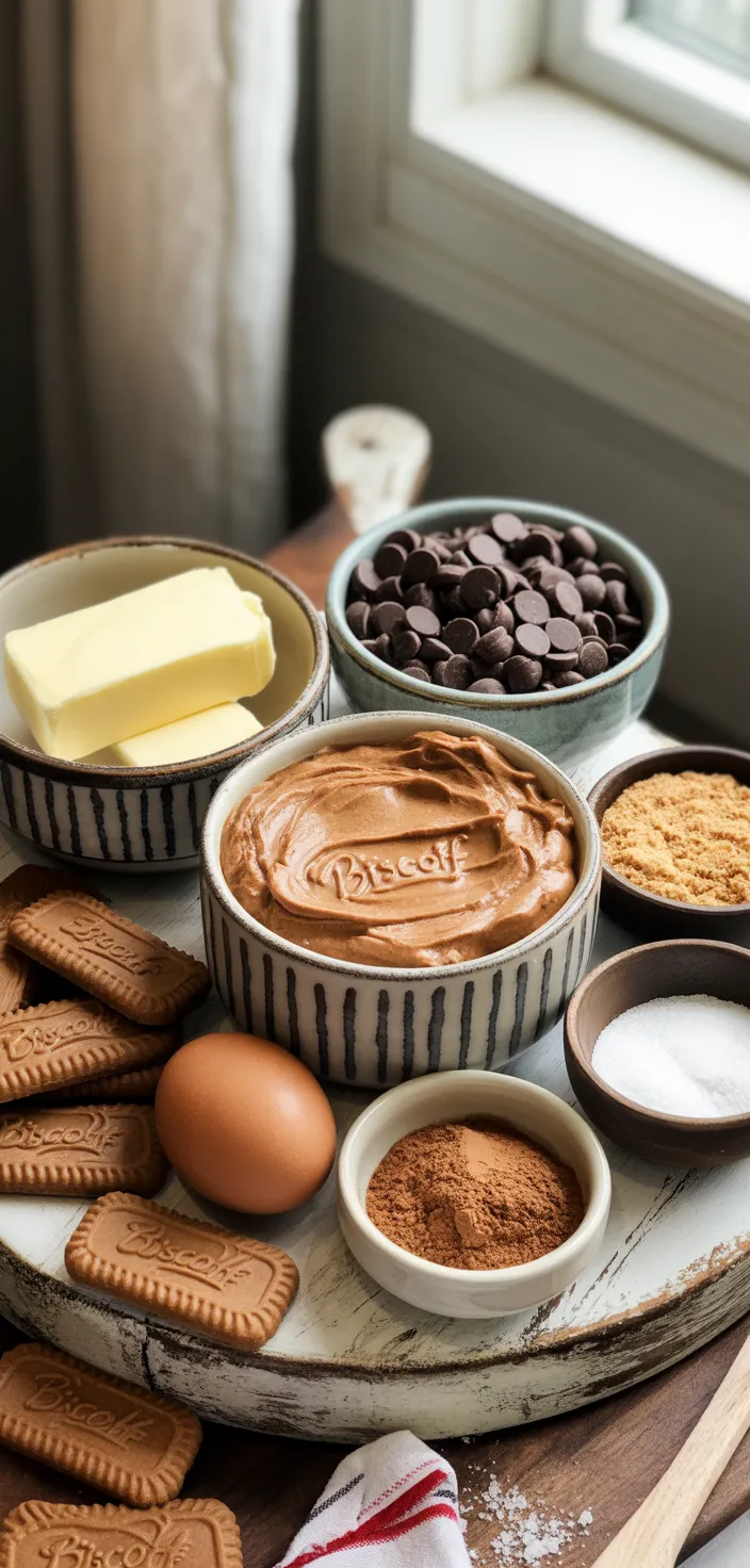 Ingredients photo for Biscoff Cookie Butter Brownies Recipe