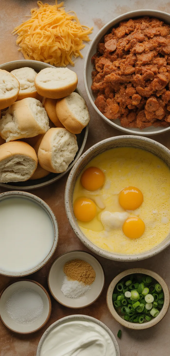 Ingredients photo for Biscuits And Gravy Breakfast Casserole Recipe