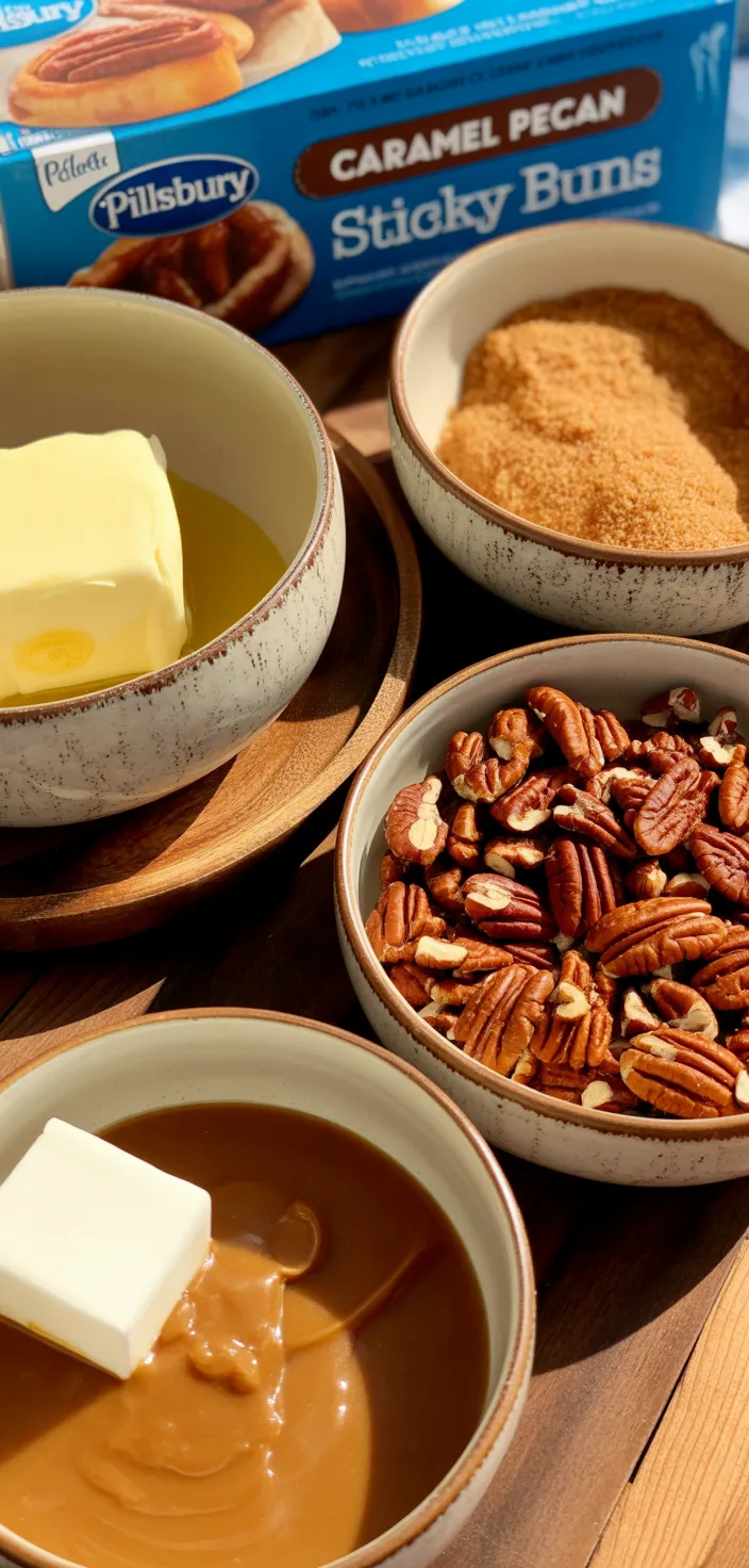 Ingredients photo for Caramel Pecan Sticky Buns Recipe