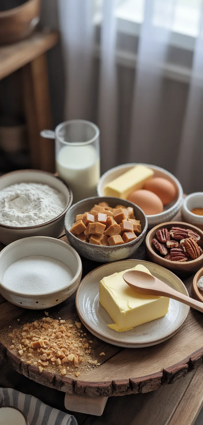 Ingredients photo for Caramel Toffee Crunch Cake Recipe