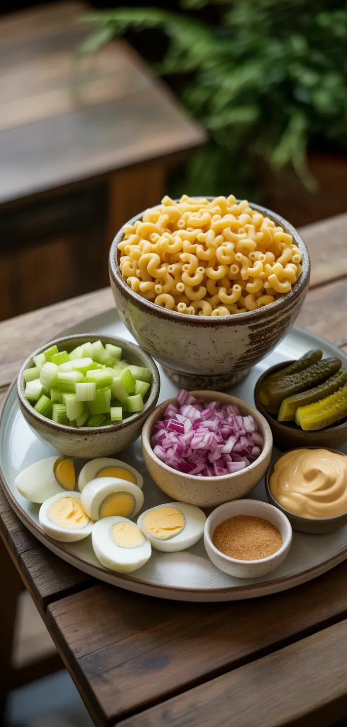 Ingredients photo for Classic Macaroni Salad Recipe