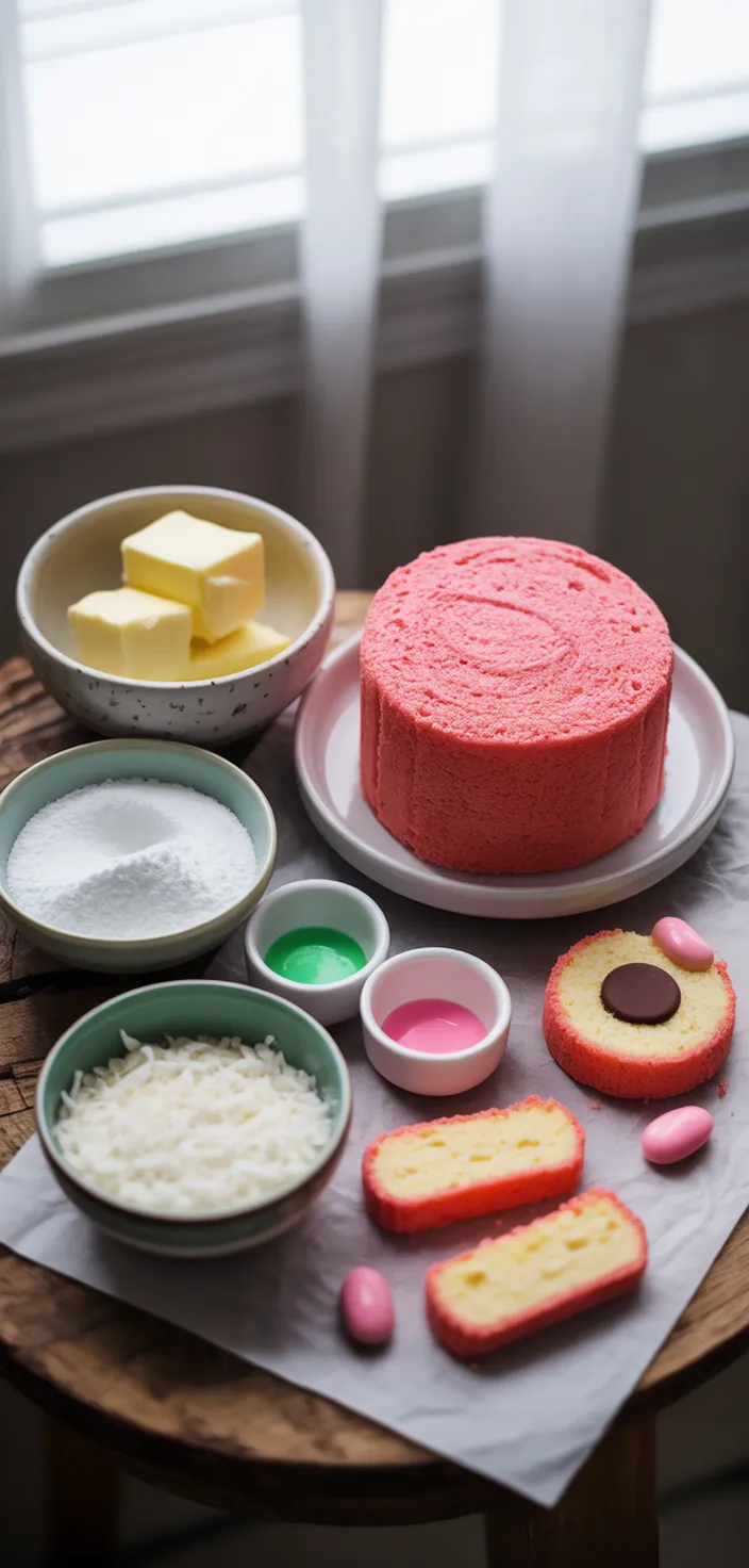 Ingredients photo for Easy Easter Bunny Cake Recipe