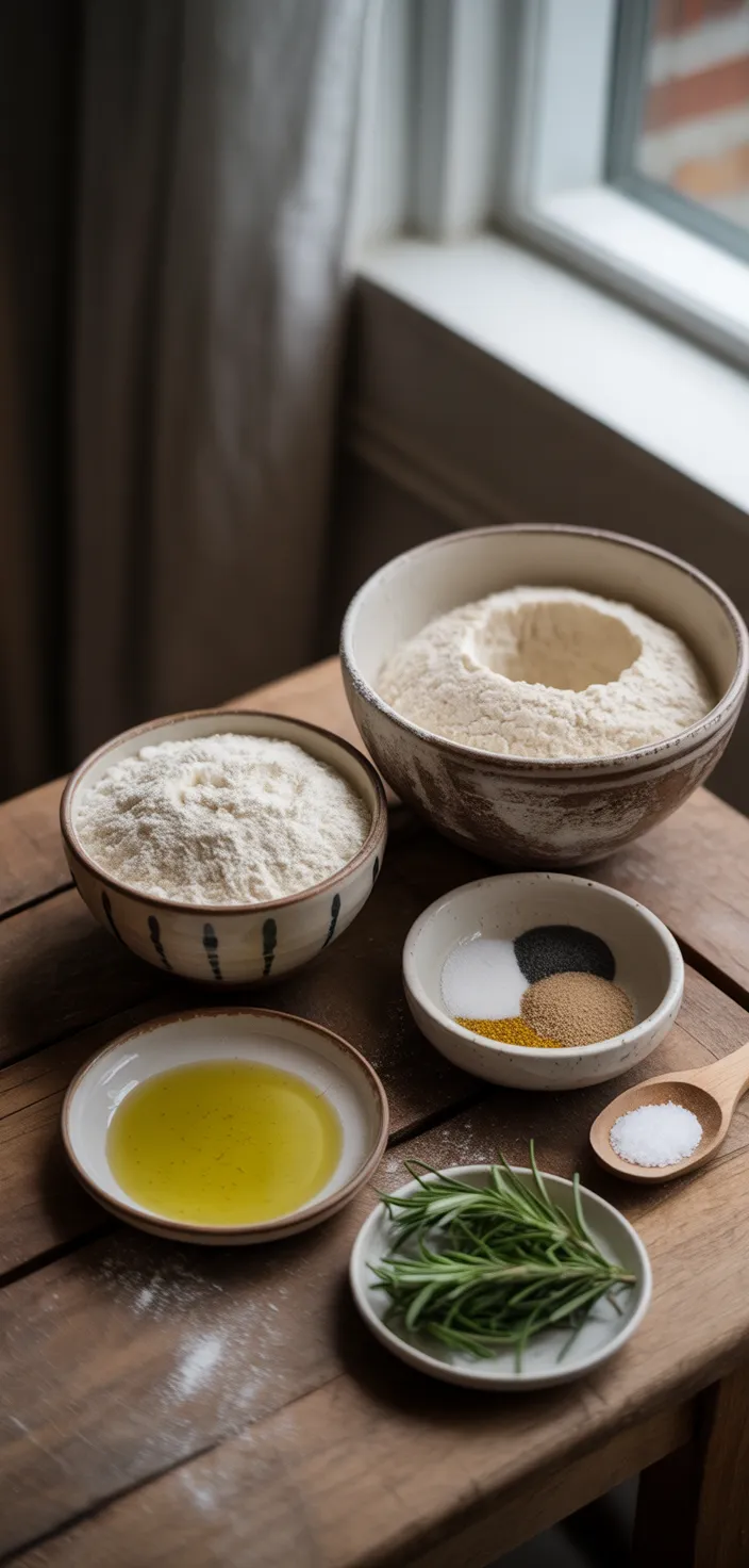 Ingredients photo for Homemade Small Batch Focaccia Recipe