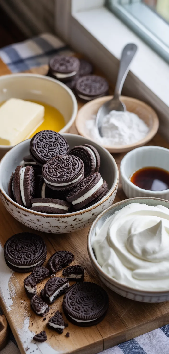 Ingredients photo for No Bake Oreo Dessert Cups Recipe
