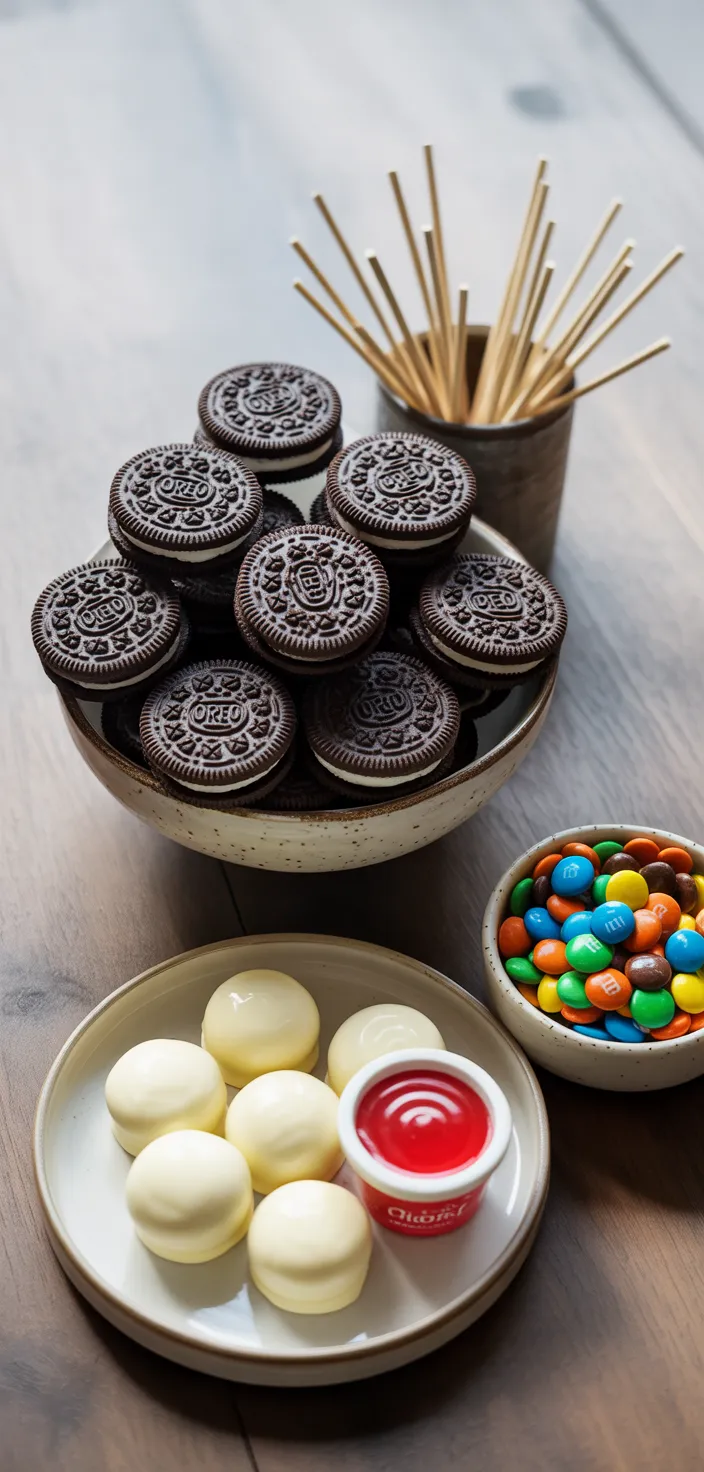 Ingredients photo for Oreo Snowman Cookies Recipe