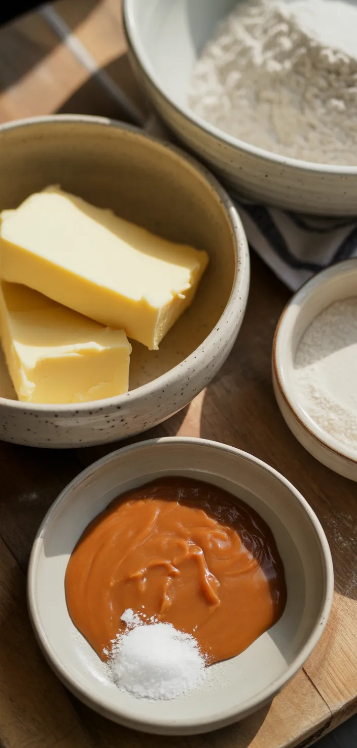 Ingredients photo for Salted Caramel Butter Bars Recipe