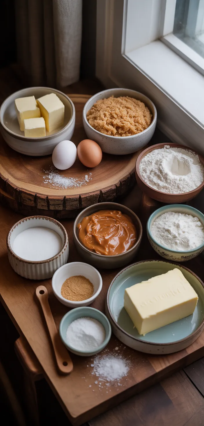 Ingredients photo for Salted Caramel Cheesecake Cookies: Creamy And Decadent Recipe