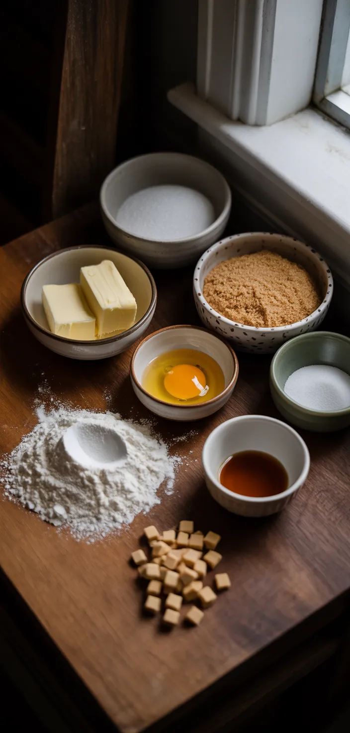 Ingredients photo for The Best Butter Toffee Sugar Cookies Recipe