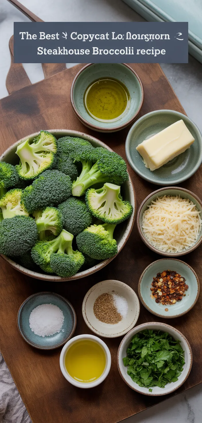 Ingredients photo for The Best Copycat Longhorn Steakhouse Broccoli Recipe
