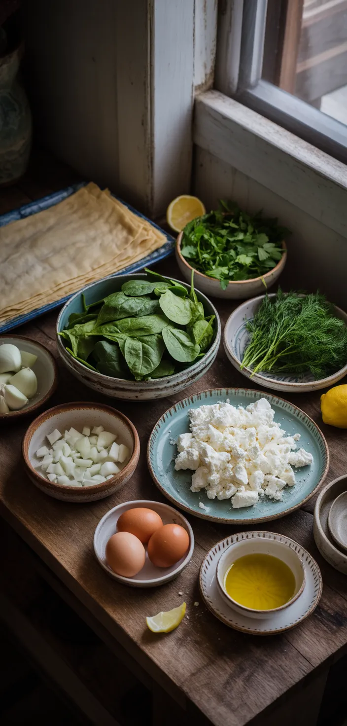 Ingredients photo for Best Ever SPANAKOPITA Recipe