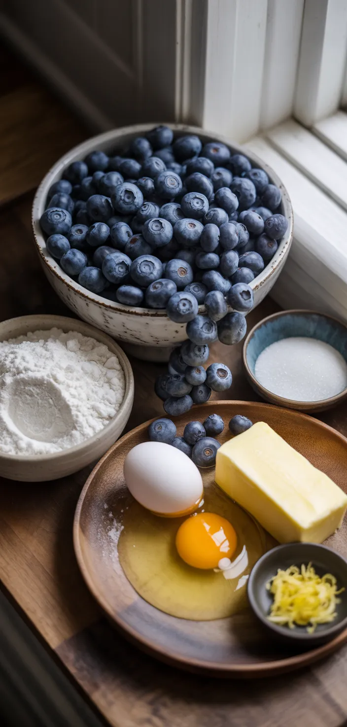 Ingredients photo for Blueberry Muffins Recipe