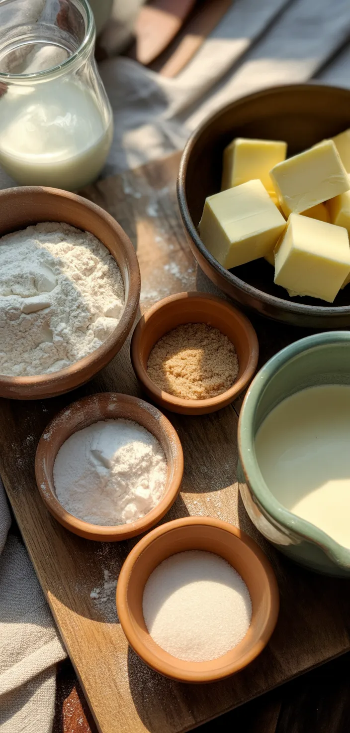 Ingredients photo for Breakfast Butter Swim Biscuits Recipe