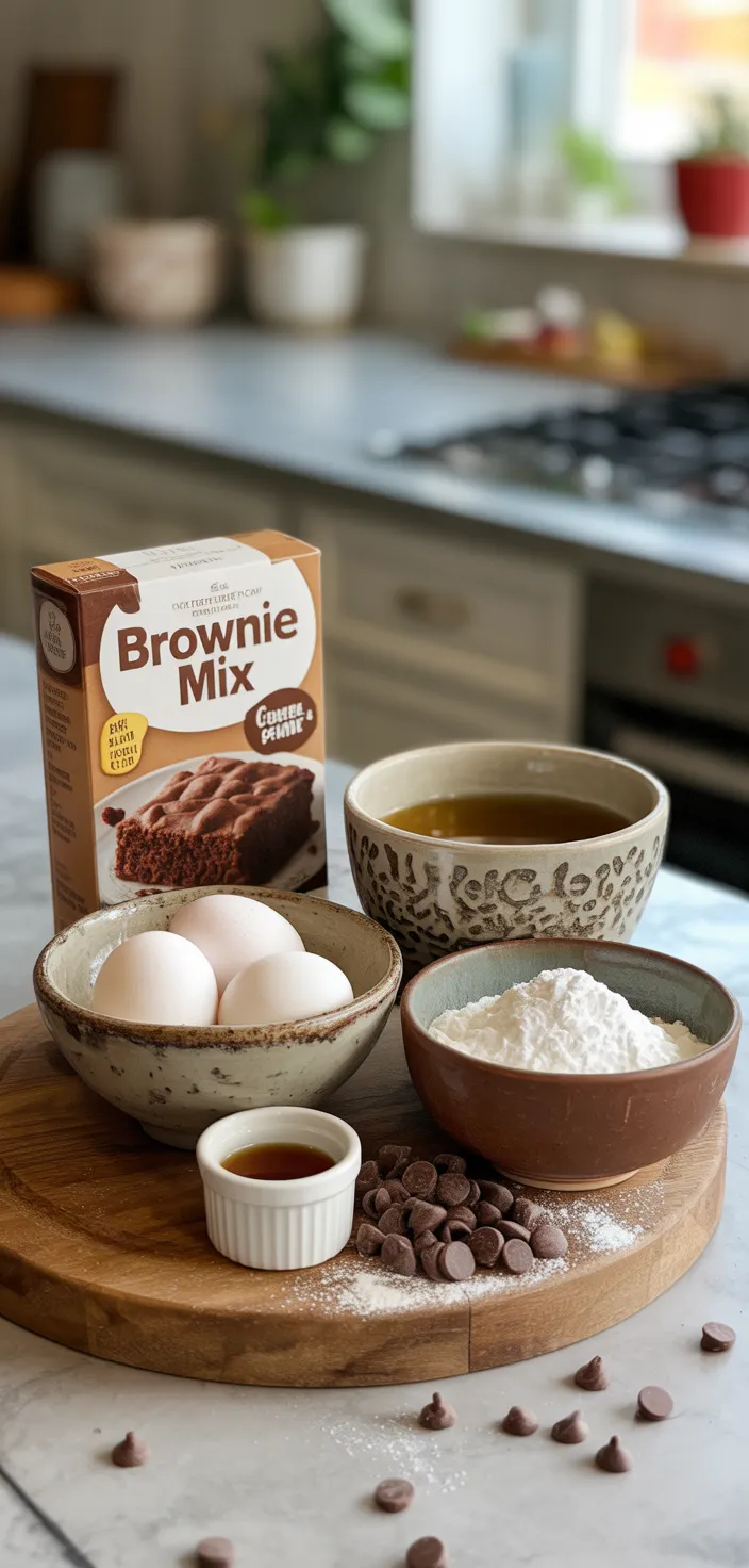 Ingredients photo for Brownie Mix Cookies Recipe