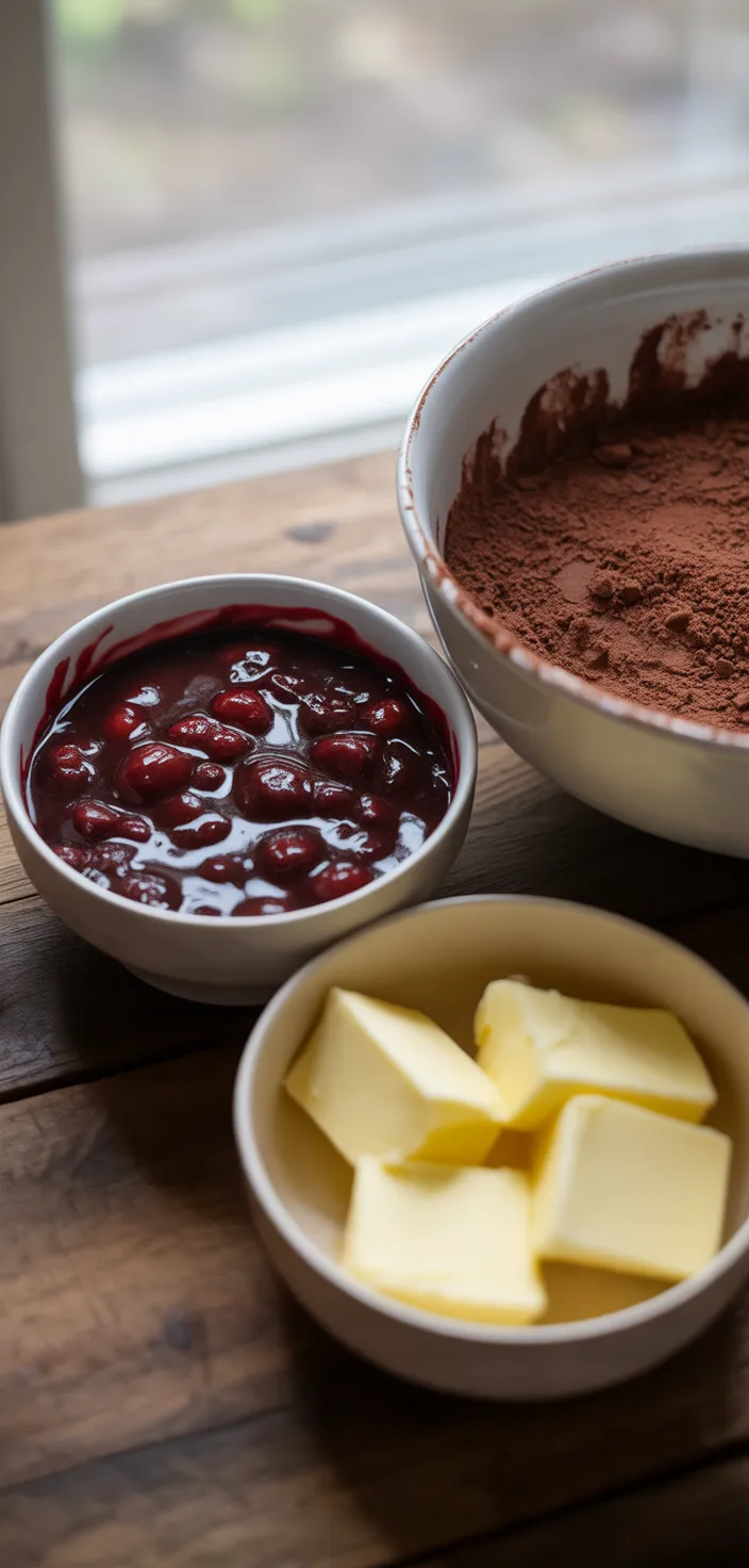 Ingredients photo for Chocolate Cherry Dump Cake Recipe