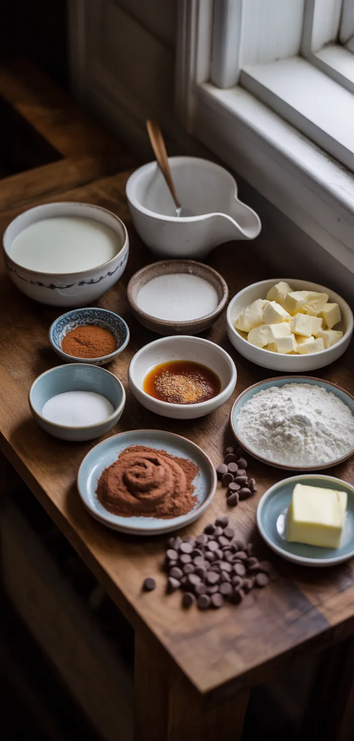 Ingredients photo for Chocolate Espresso Cinnamon Rolls Recipe