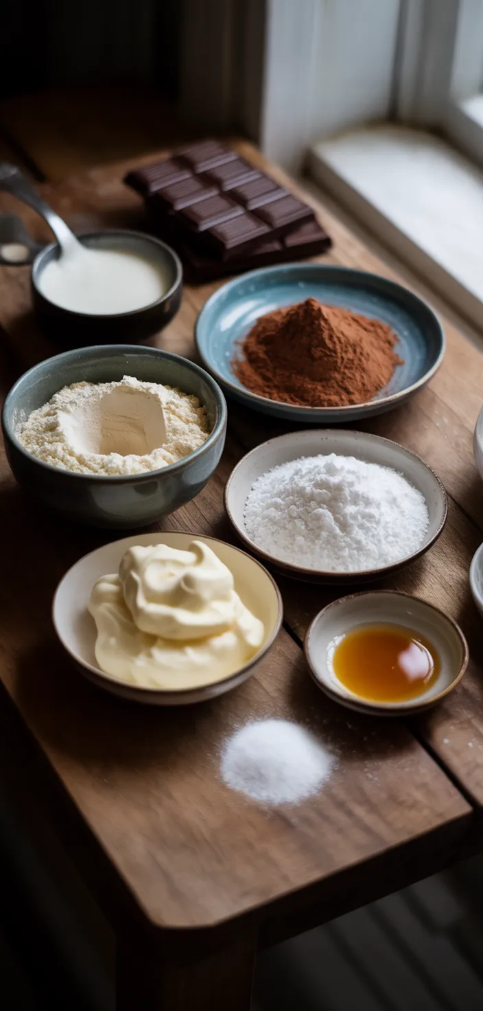 Ingredients photo for Chocolate Macaron Recipe