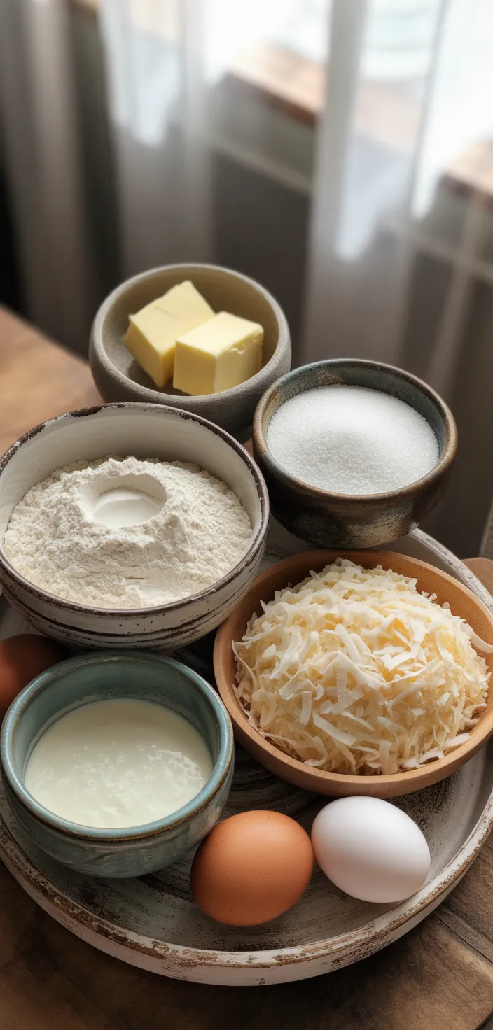 Ingredients photo for Coconut Custard Cake Recipe