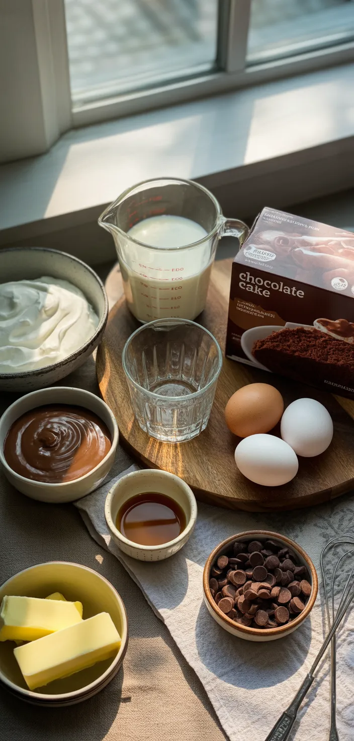 Ingredients photo for Cold Chocolate Snack Cake • Irresistible!! Recipe