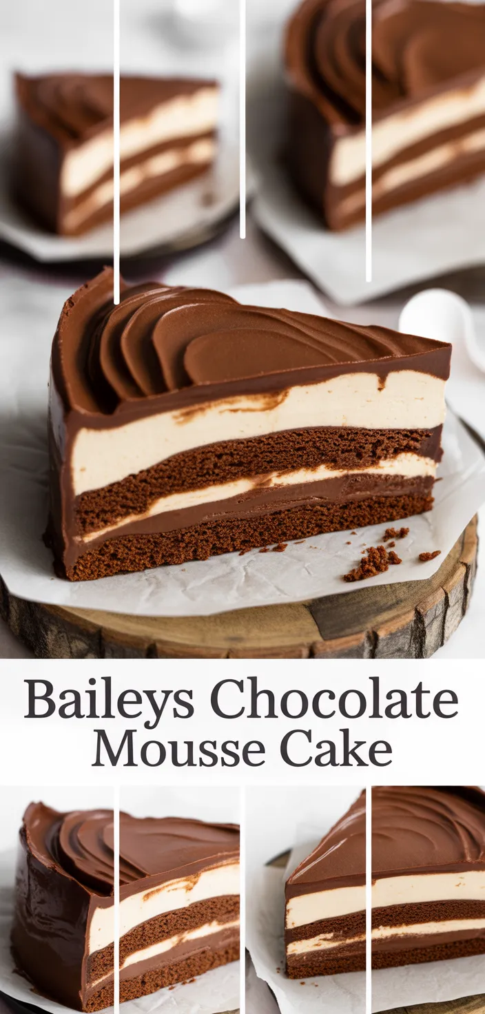 A photo of Baileys Chocolate Mousse Cake Recipe