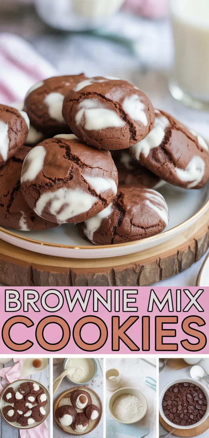 A photo of Brownie Mix Cookies Recipe