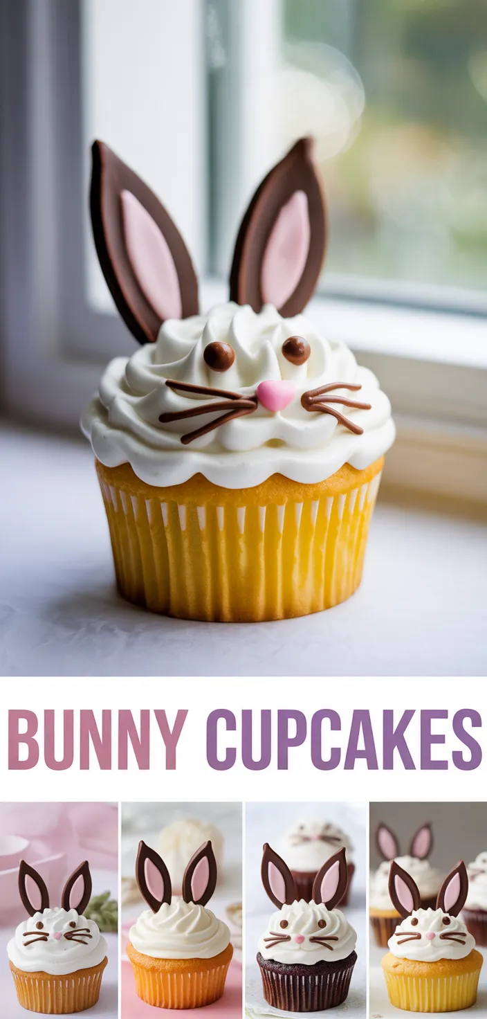 A photo of Bunny Cupcakes. Recipe