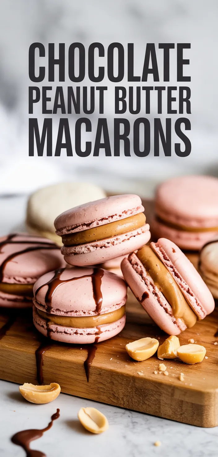 A photo of Chocolate Peanut Butter Macarons Recipe