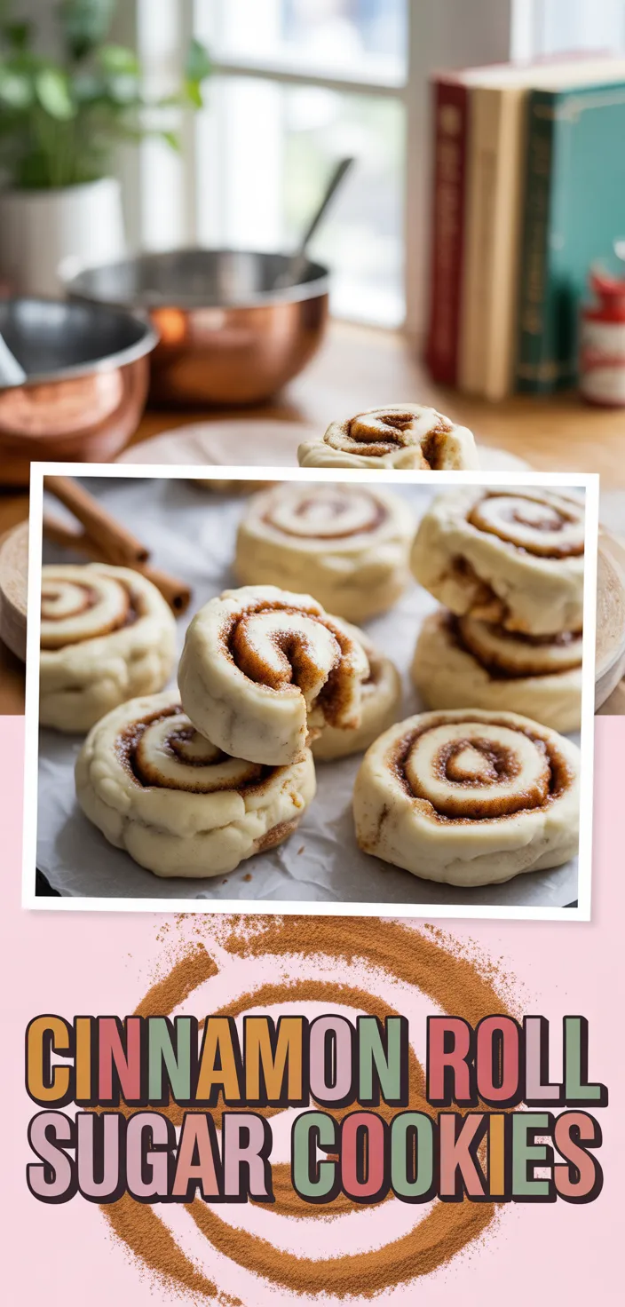 A photo of Cinnamon Roll Sugar Cookies Recipe