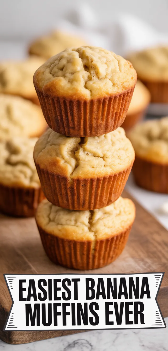 A photo of Easiest Banana Muffins Ever Recipe