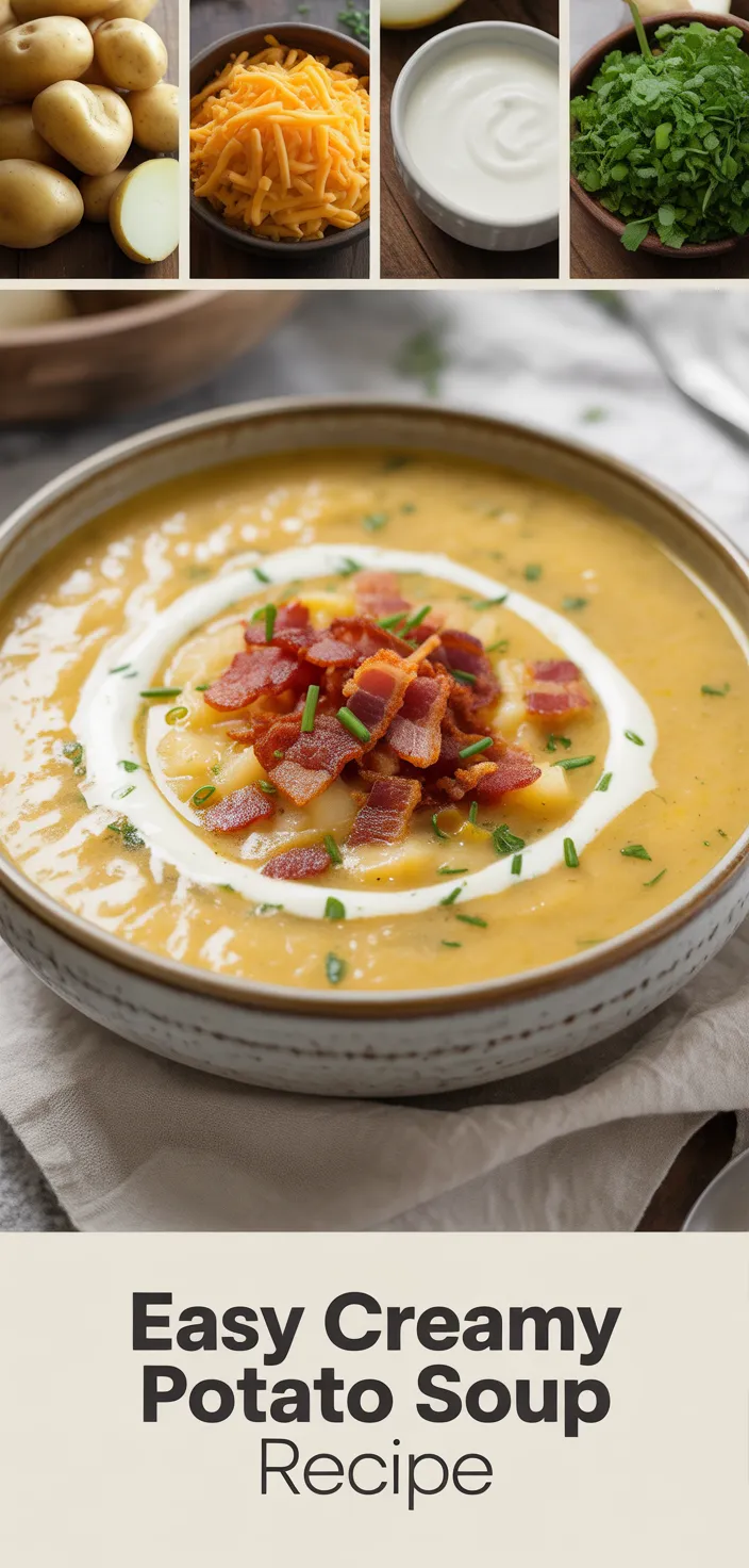 A photo of Easy Creamy Potato Soup Recipe